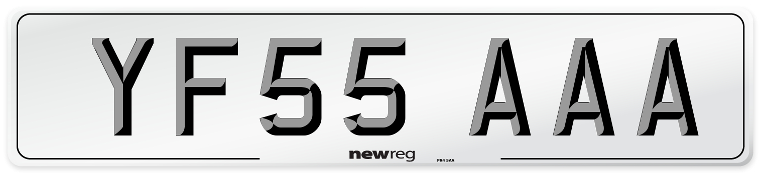 YF55 AAA Number Plate from New Reg
